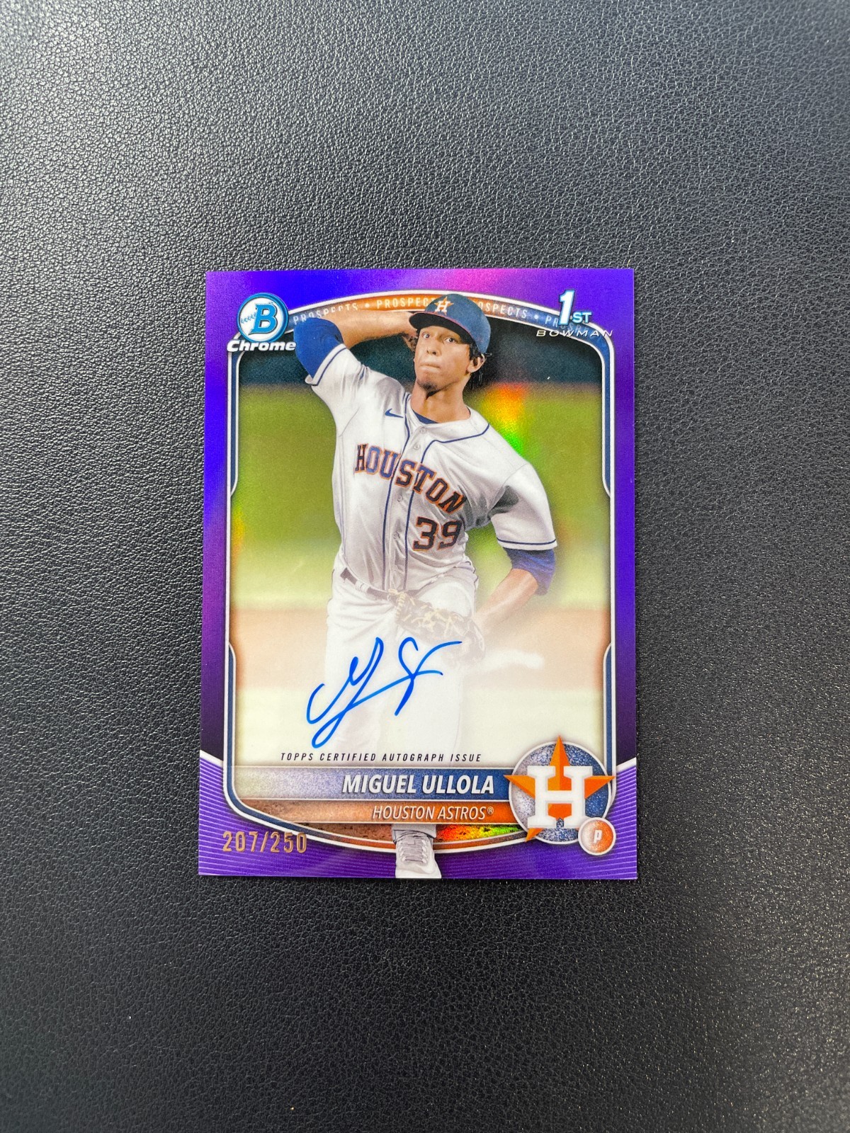 2025 Bowman Chrome #CPA-MU Miguel Ullola 1st Auto Purple Refractor 207/250 BJBY
