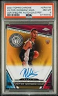 2023 Topps Chrome Victor Wembanyama Rc Rookie Gold Refractor Auto /50 Spurs PSA8