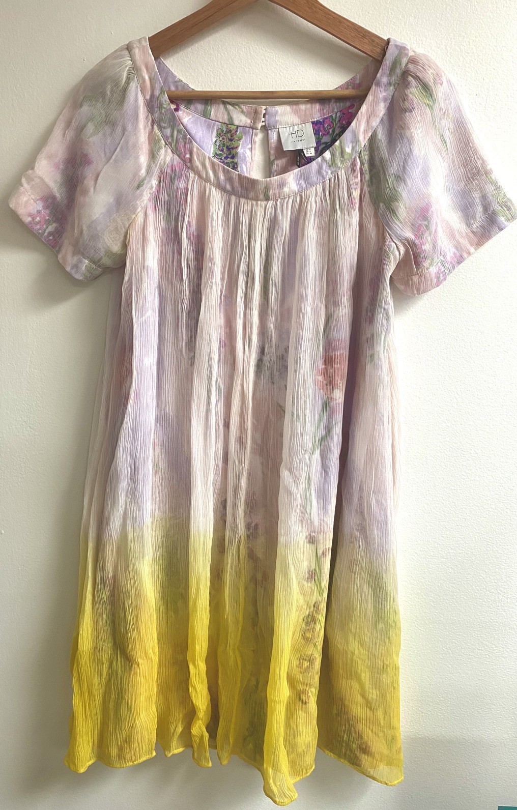 Anthropologie HD in Paris Dipped Chroma Ombre Floral Sheath Dress Size 4