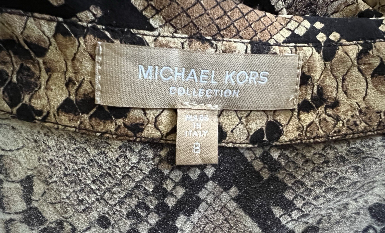 Michael Kors Collection Python Crushed Silk-Georg… - image 13