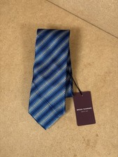 Brook Taverner Men’s Blue Stripped Silk Tie New with Tags