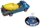 1969 Hot Wheels Redline Heavyweights Cement Mixer Blue w/ Button
