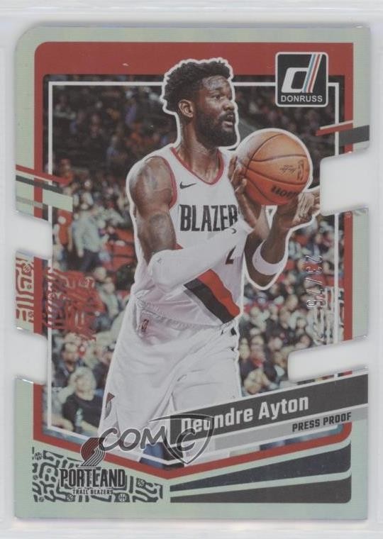 2023-24 Panini Donruss Silver Press Proof Die-Cut /75 DeAndre Ayton #72 14zh