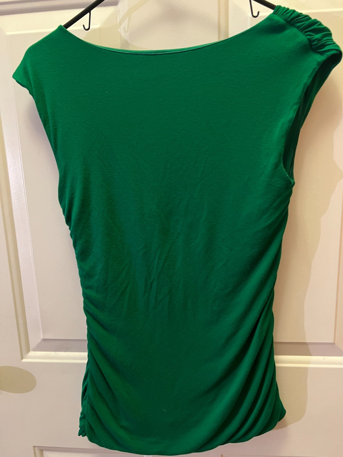Express Vibrant Green Drape Blouse - image 2