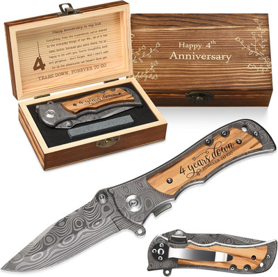 4Th Gifts Wedding Anniversary for Him, 4 Years Marriage Keepsake for Men, Fruit