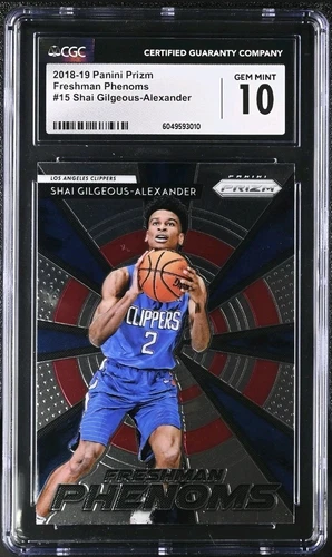 Shai Gilgeous-Alexander 2018 Panini Prizm Freshman Phenoms #15 RC Rookie CGC 10
