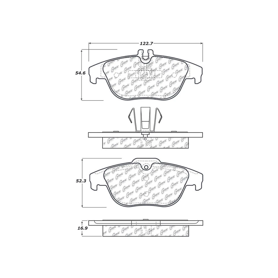 Para Mercedes-Benz C350 2008-2015 | Pastillas de freno de disco traseras centradas | Semimetálicas Foto 4 de 4