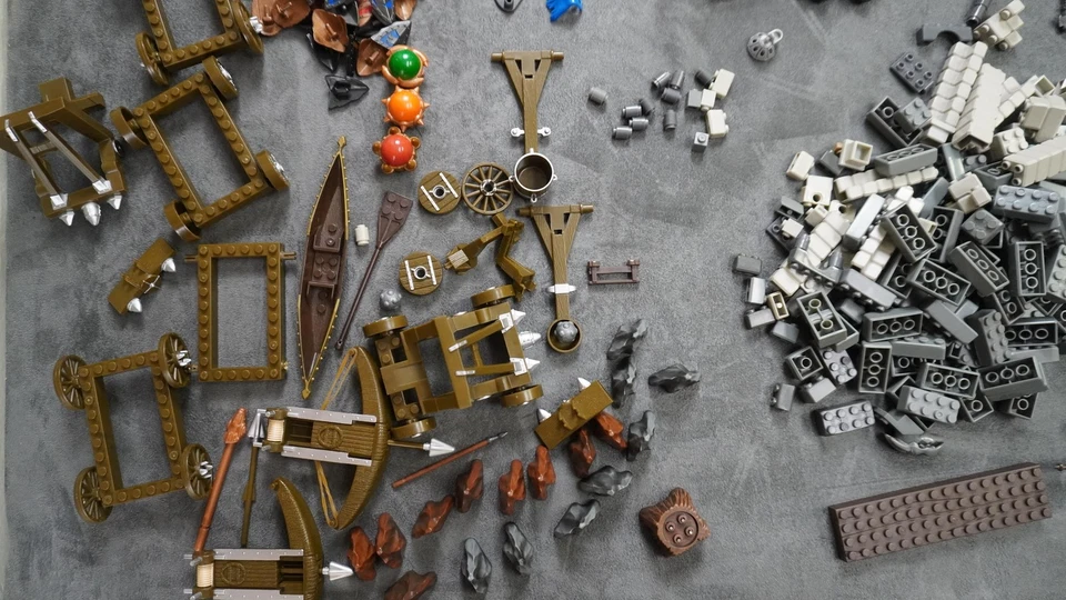 Lote Minifiguras Castillo Dragones Mega Bloks Vintage Dragones Terreno Piezas Años 2000 Foto 4 de 4