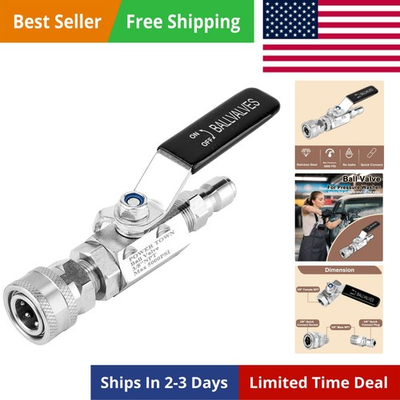 #ad #ad Ball Valve Pressure Washer 3 8 Inch Quick Connect 5000 PSI Shut Off Valve f... $49.39