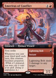 Emeritus of Conflict (Extended Art) #332 Secrets of Strixhaven