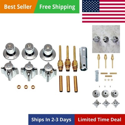 Bathtub and Shower 3-Handle Remodel/Rebuild Trim Kit for Central Brass Faucet...