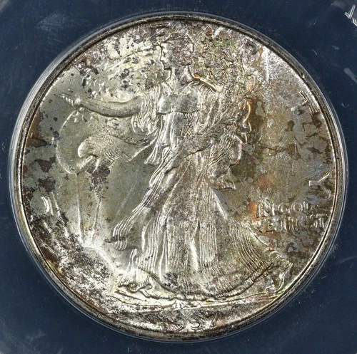 1937-D 50c Walking Liberty Half Dollar ANACS MS 64