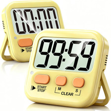 2 Pack Digital Timer for Kids, Magnetic Countdown Kitchen Timers for Cooking, Eg