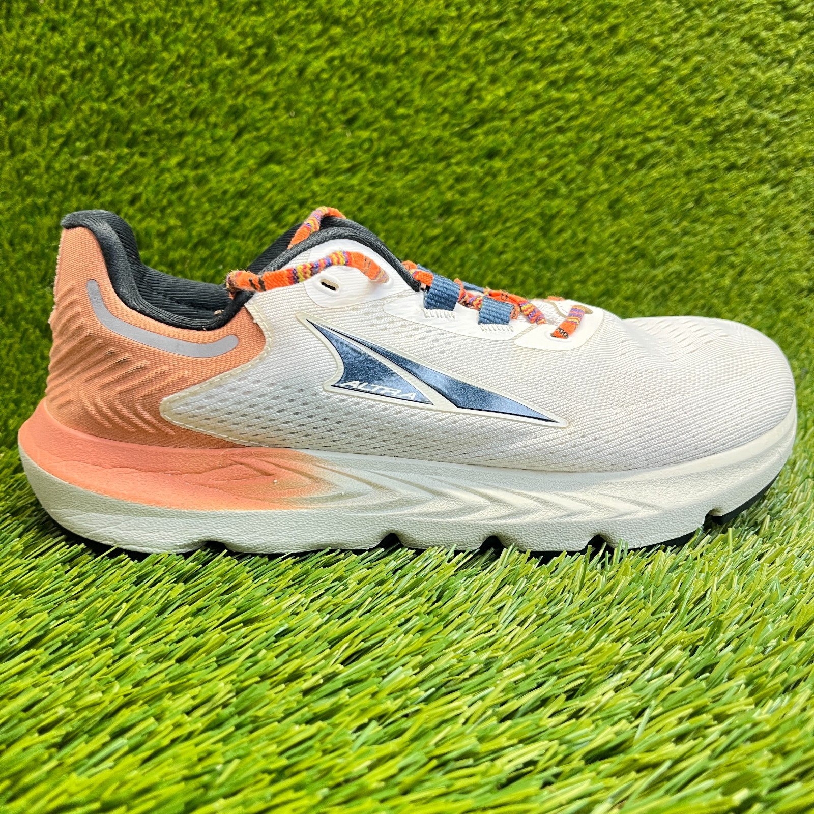 Zapatillas deportivas Altra Provision 7 para mujer talla 9 blancas azules melocotón