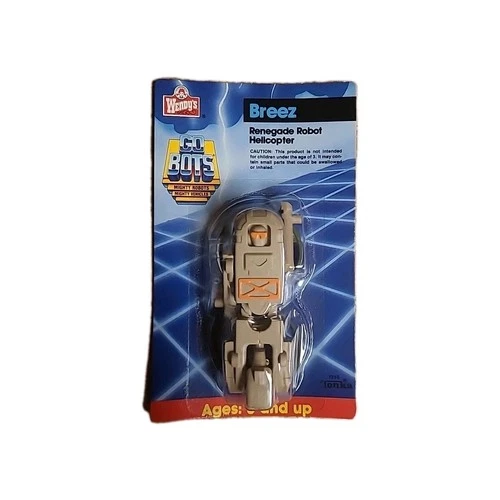 Go Bots BREEZ Renegade Robot Tonka Wendys Helicopter 1986 Sealed