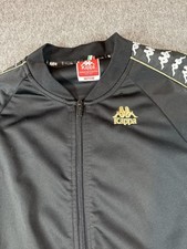Kappa Black And Gold Zip Up Track Jacket