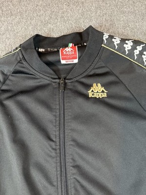 Kappa Black And Gold Zip Up Track Jacket