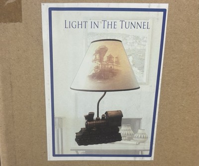 Light in the Tunnel  Steam Train Engine Table Lamp with Shade| BRAND NEW