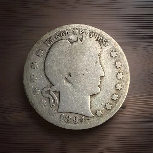 1894-O BARBER SILVER QUARTER **NICELY CIRCULATED GOOD** FREE SHIP!!