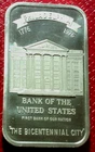 1973 Bank of The U.S.-Philadelphia Bar 1 Troy oz.999 Fine Silver by Madison Mint