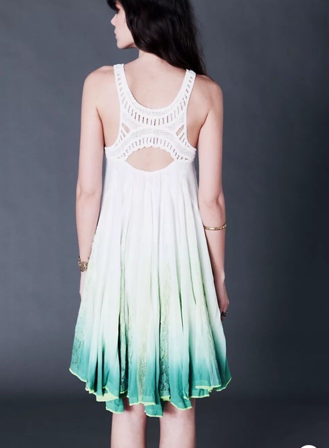 Free People FP One Sweet Upon the Seat Amy Dip Dye Dress Size XS Mini