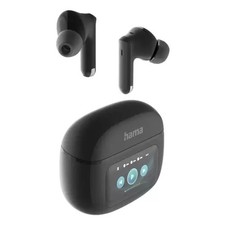 Hama Spirit Touch Bluetooth Headphones, TWS, ANC, with Display, In-Ear, black