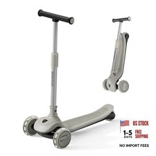 Scooter de 3 ruedas para niños de 3 a 18 años, hasta 220 libras, scooter para niños con gris
