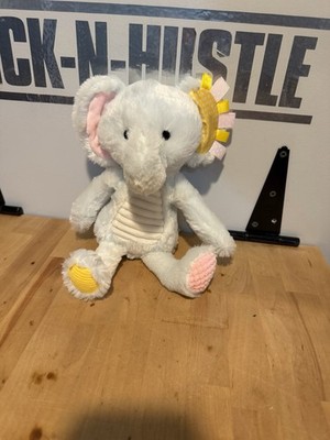 Gray Elephant Plush 12'' Rattle Crinkle Sensory Toy 2021 Make Believe Ideas Soft