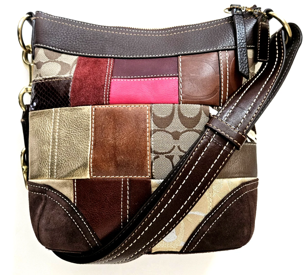 Coach Patchwork Shoulder Bag Medium Bags & Handbags for Women for