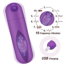 Women Mini Powerful Bullet Shape 10 Speed Vibrating Neck Body Massage Personal