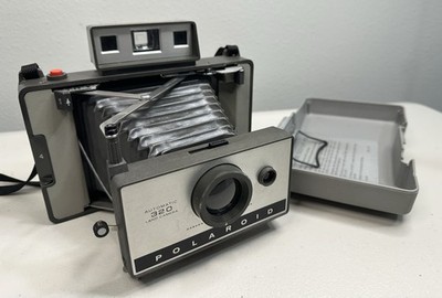 Polaroid Automatic 320 Land Camera w/ Flash Case & Accessories
