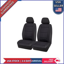Auto Drive 2 Piece Low Back Memory Foam Car Seat Covers Black Universal Fit