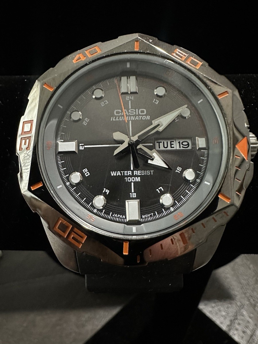 時計 CASIO MTD-1080 ILLUMINATOR Casio Mtd-1080 8avcf Men's 43mm Super Illuminator Diver