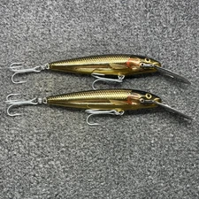 Rapala Countdown 11 SS Mag CD-11 Vintage Lure Lot of 2 7/8oz - Gold Shad SDG