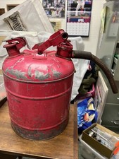Vintage Underwriters' Laboratories Safety Gas Can 5 gallon Red Metal 863896