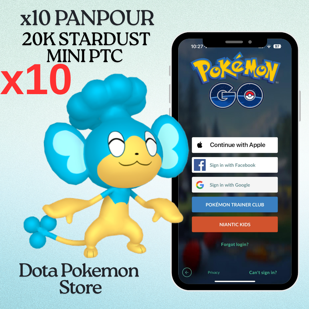 Pokémon Go x10 Non-Shiny Region Exclusives 20k Dust Mini PTC Read