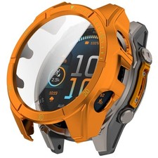 For Garmin Fenix 8 AMOLED 43mm Tempered Glass Film Ear Case