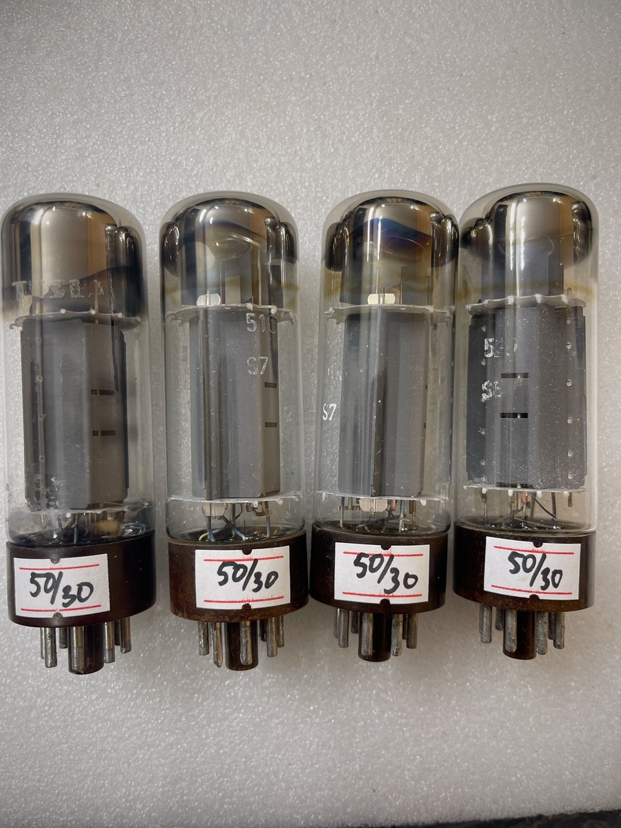 Tesla EL34 6CA7 Brown Base Welded Plate OO getter tested NOS