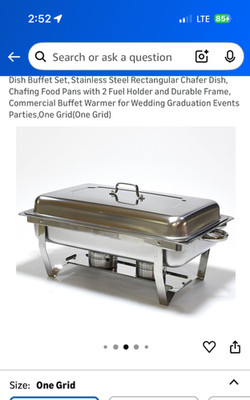 Catering Classic Stainless Steel Chafer Chafing Dish Set 8 QT Buffet Full