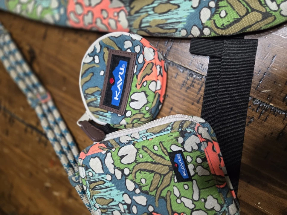 Mochila Bandolera Kavu Lona Cuerda Cuerda con Cartera y Monedero Foto 3 de 4