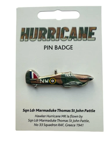 WW2 Hawker Hurricane World War Two 3D Pin Badge