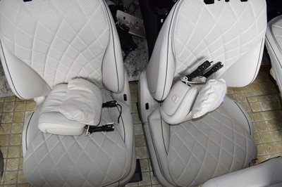 Mercedes w223 S Class Seats Front Rear Single Seats White Interior
