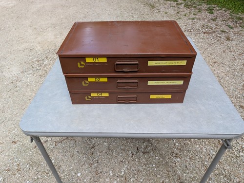 Vintage Lawson Products Metal Hardware Storage Cases