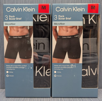 6 Pack x Calvin Klein Microfiber Boxer Brief Medium Size