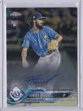 2018 Topps Chrome RC Auto Hunter Wood #RA-HW Tampa Bay Rays