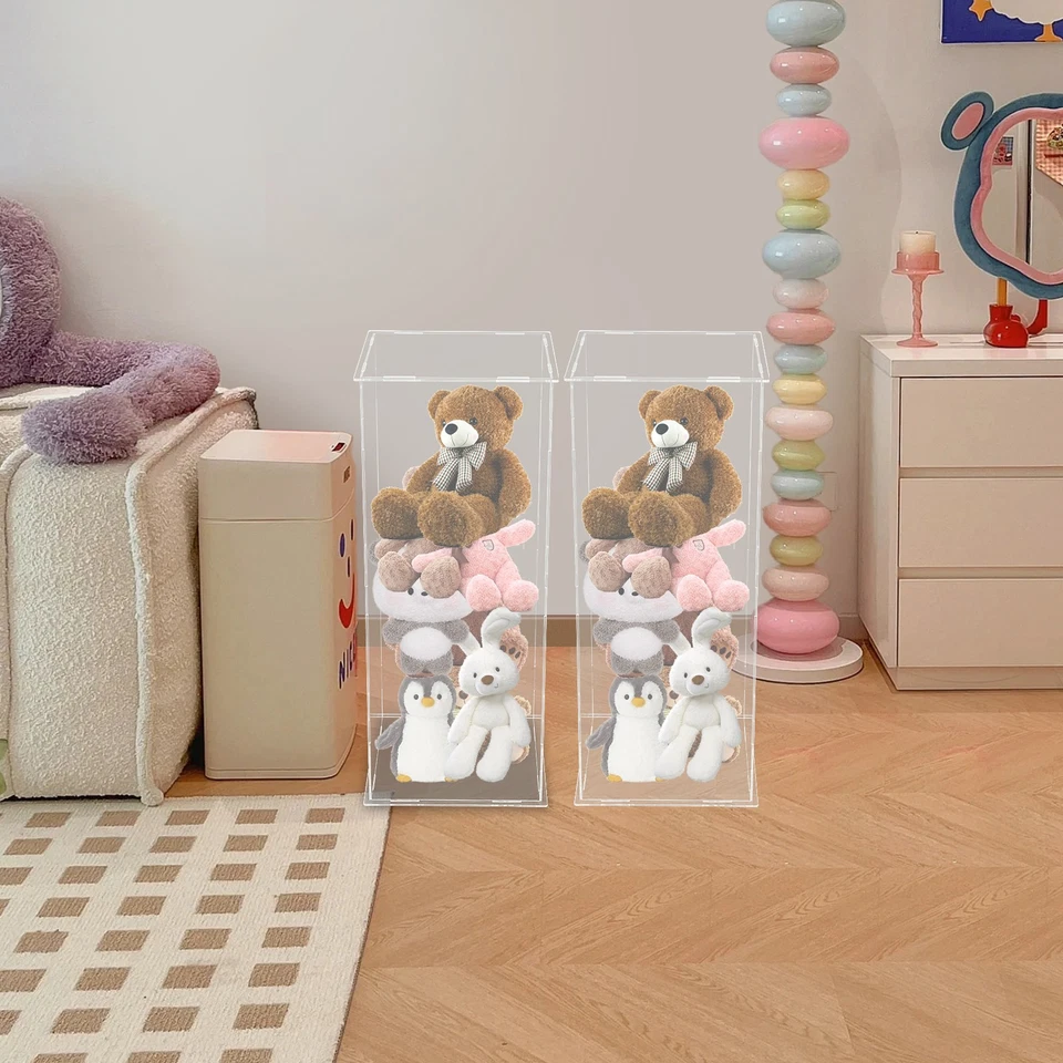 Art Sculpture Stand Acrylic Flower Stand Clear Display Cube Flower Tower Stand - Image 2 of 4