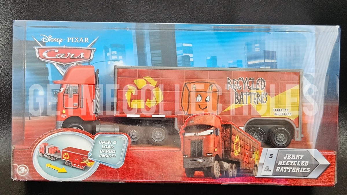 DISNEY PIXAR CARS JERRY RECYCLED BATTERIES HAULER NS SAVE 6