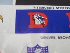 RARE ERROR 1973 NFL Football Gumball Helmet Logo Sticker Sheet AFC Kit #2 OPI — photo 4