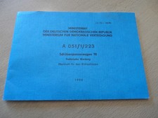 Original DDR NVA Dienstvorschrift A 051/1/223 Schützenpanzerwagen 70 Techni 1990