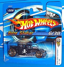 Hot Wheels 2006 First Editions Short Card #6 Bone Shaker Black w/ FTEs